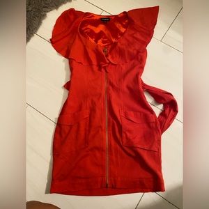 Bebe red/dark orange dress XS